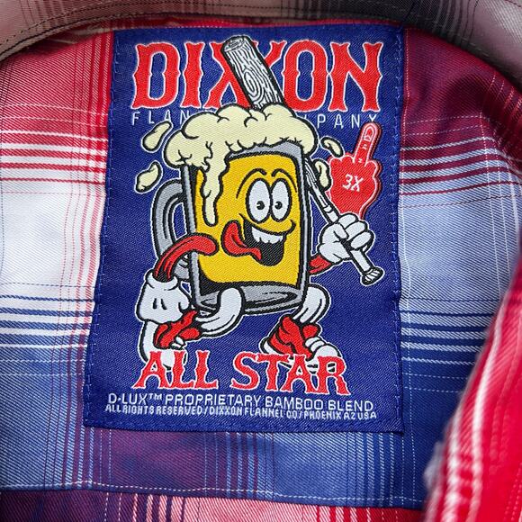 Dixxon Flannel Co. All Star 3XL Bamboo Blue Plaid Short Sleeve Mens Casual - Picture 2 of 13
